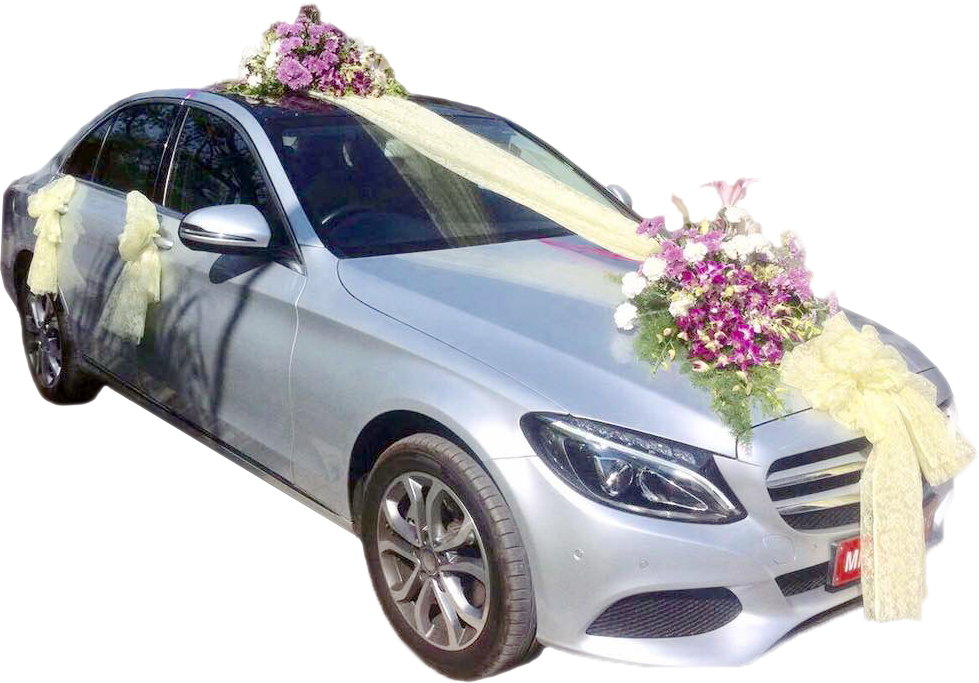 Baraat wedding car rental with decoration